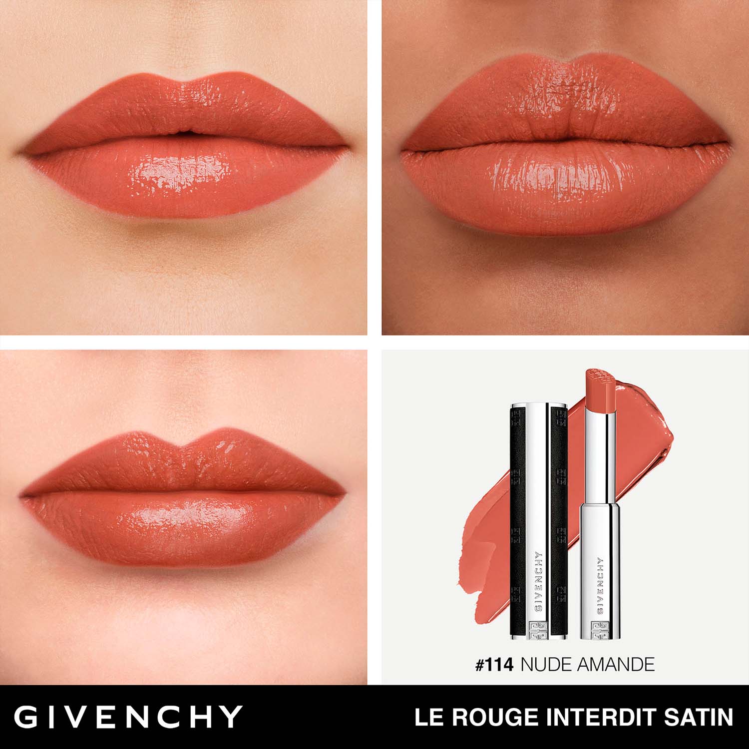 LE ROUGE INTERDIT SATÍN LABIAL SEMI MATE DE GIVENCHY (LABIAL EN BARRA CON ACABADO SATINADO)